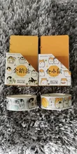 Cinta adhesiva decorativa con gatos y animales adorables, cinta adhesiva, decoración Diy, pegatina para álbum de recortes, artículos de papelería con etiquetas