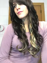 SHANGKE-extensiones de cabello sintético con Halo, sin Clip, pelo falso secreto oculto, Natural, fibra sintética, ondulado