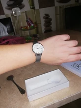 SK-Reloj de pulsera superfino para mujer, de malla plateada, de acero inoxidable, informal, de lujo, 2020