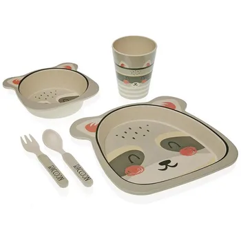 

Dinnerware Set Bamboo Fibre Children's Bear (5 pcs)