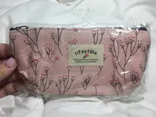 Estuches de lápices con cremallera de lona, bonitos, Kawaii, flores, árboles, flores, bolsas, suministros escolares, envío gratis