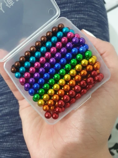 216PCS 5mm (Multi) Magnetic Balls Set. Rare Earth Neodymium Magnetic Sticks Balls Educational STEM Science Physics Fidget Construction Pack for Teens and Adults. Non-Toxic. Sensory Anti-Stress Kit Helps Autism, Anxiety, ADD, ADHD, OCD and Special Needs. Most Gifted Best Present photo review