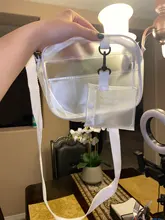 Bolso cruzado transparente de PVC para mujer, bandolera de hombro, bolso de teléfono pequeño de gelatina con tarjetero y solapa de correas anchas