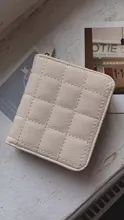 Billeteras cortas de piel sintética para mujer, carteras a cuadros, tarjetero de nobuk, cartera pequeña con cremallera, monedero