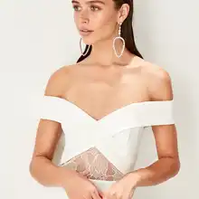 Trendyol Carmen Collar Evening Dress TPRSS19FZ0276