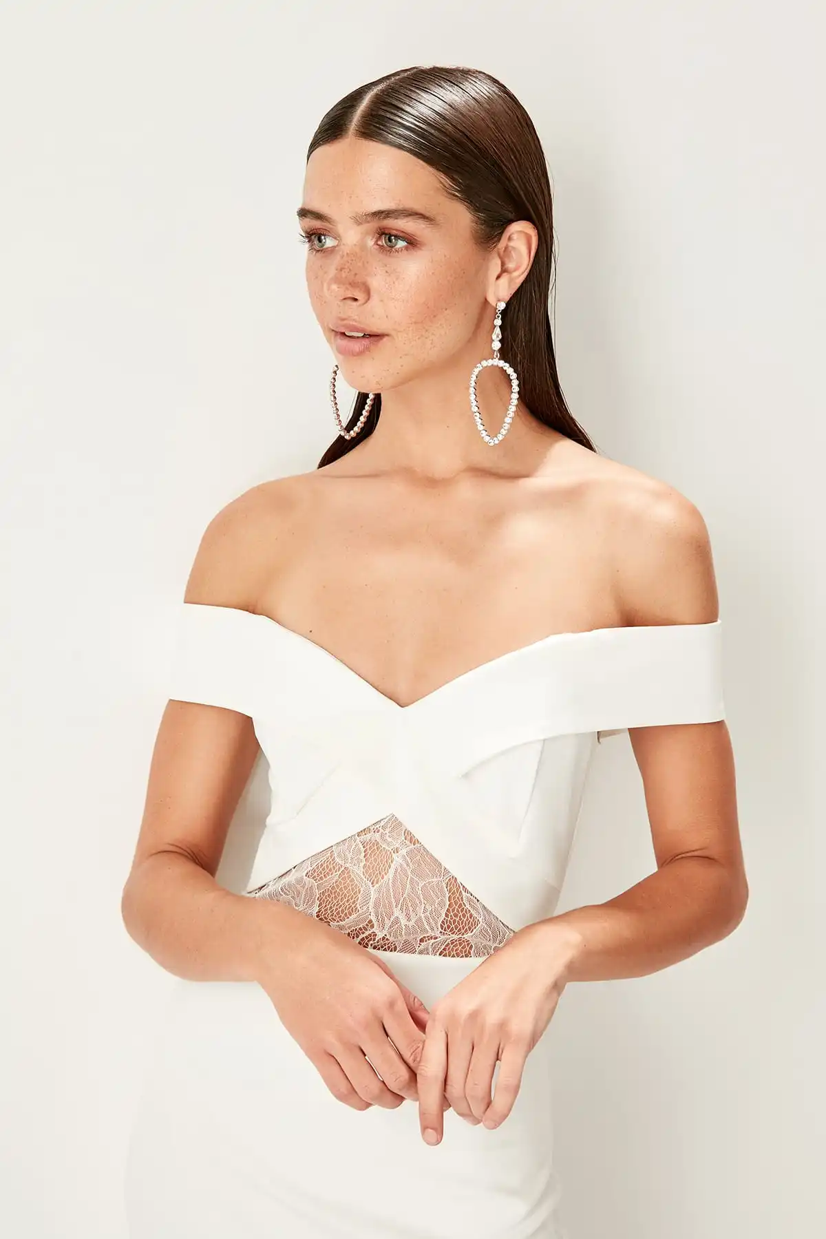 Trendyol Carmen Collar Evening Dress TPRSS19FZ0276 | Свадьбы и торжества