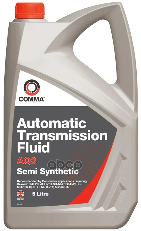 Масло Трансмиссионное Comma 5л Aq3 Auto Trans Fluid Для Акпп! Ford Esd-M2c138-Cj,Esp-M2c166-H Aq35l COMMA арт. AQ35L