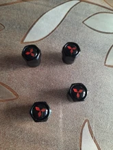 4 Uds Auto vástago de válvula de neumático tapas para Mitsubishi lancer asx outlander pajero l200 galant coche accesorios de decoración