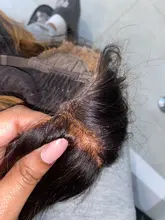 Nabeauty-Peluca de cabello humano con encaje frontal en T para mujeres negras, postizo de encaje transparente con reflejos marrón, nudos blanqueados, Remy