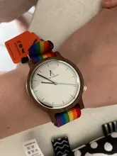 ALK Vision Pride-relojes de madera para hombre y mujer, correa de madera LGBT, informal, a la moda
