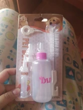 7 unid/set perro botella para gatos Alimentación de Mascotas de agua herramientas cepillo de limpieza de los pezones perforadora gato cachorro gatito Totoro conejo