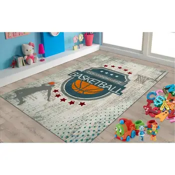 

NBA Basketball 10 Patterned Patterned Carpet ,Non Slip Floor Carpet,Teen's Carpet,Turkish Rug