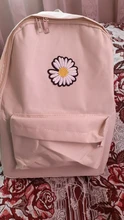 Mochila para estudiantes adolescentes de margaritas, mochila de lona blanca, mochila de viaje de moda, tendencia urbana