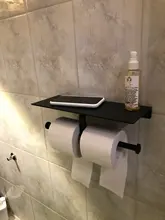 Toilet-Shelf Bathroom-Accessories Paint Double-Paper-Holder Aluminum-Material Phone-Rack