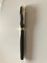 Baoer 388 de alta calidad regalo de negocios metal negro dorado estudiante pluma estilográfica, papelería de oficina material escolar