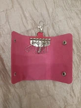 Llavero PU de las mujeres de los hombres de llaveros cartera cubierta de Hasp de moda billeteras para llaves organizador de bolsa de almacenamiento de regalo creativo