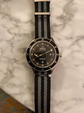 Reloj mecánico automático de acero inoxidable para hombre, pulsera deportiva de acero inoxidable con parte trasera de cristal de zafiro, color negro, AAA +, James Bond 007