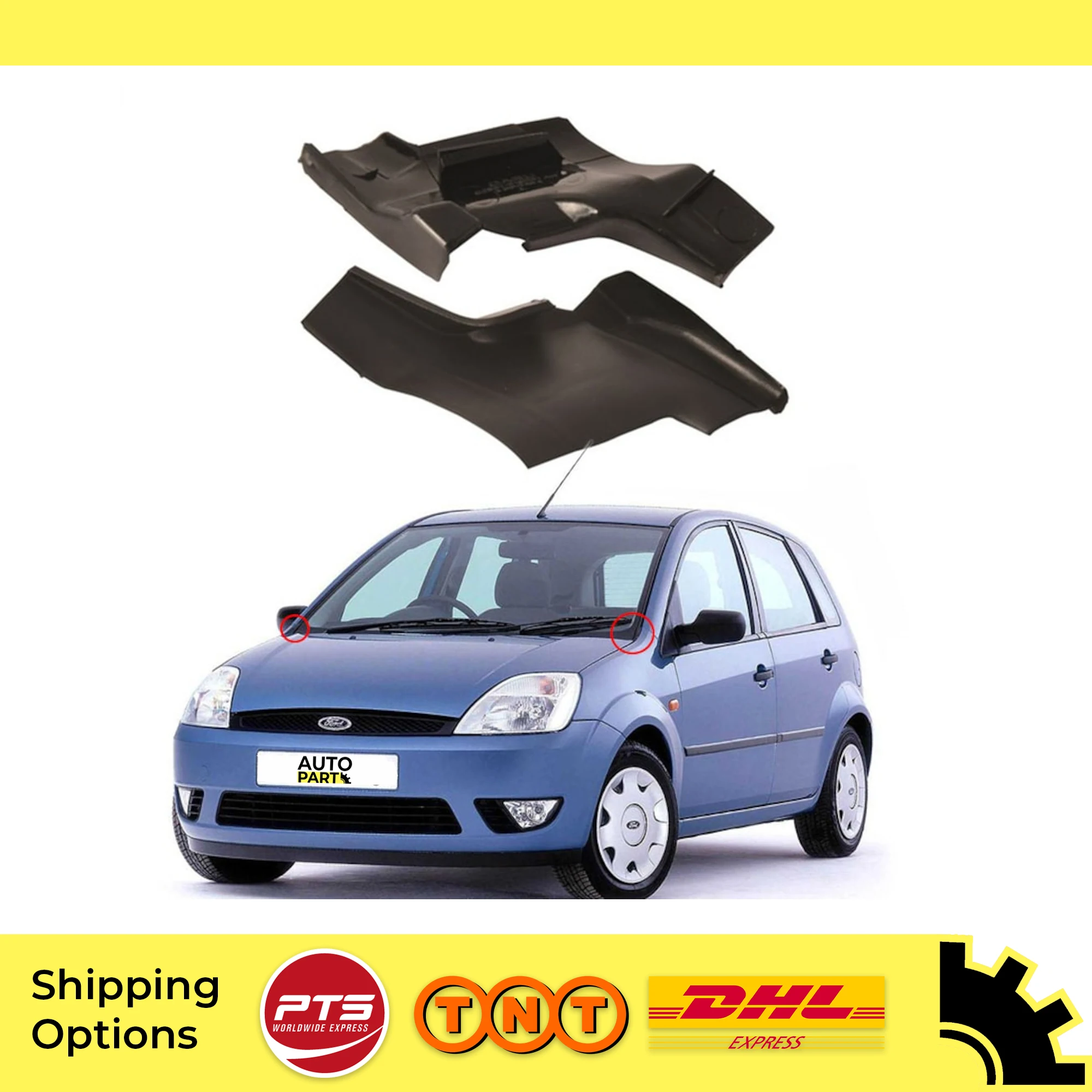 For FORD FIESTA (0108) WINDSCREEN GRILL CORNER KIT (RIGHTLEFT) OEM 2S61 218B3031 AH