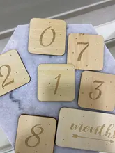 Uds bebé tarjetas de hito de forma cuadrada recién nacido tarjetas de hito Memorial mensual fotografía apoyos de fotografía de juguete conjunto