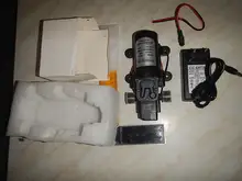 Mini bomba de agua de diafragma de 12V con interruptor automático, bomba de agua eléctrica de alta presión para lavado de coche, 60W, 5 litros por minuto, pulverizador automático de agua de 0.8Mpa