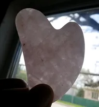 Natural Jade Gua Sha tablero raspador masaje de cuarzo rosa Jade Guasha piedra cara cuello levantamiento de la piel arrugas removedor de belleza