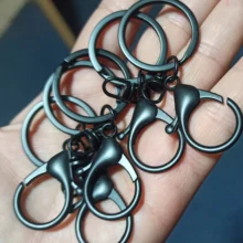 5 unids/lote 30mm llavero largo 70mm Popular clásico 11 colores plateado langosta cierre llavero gancho cadena Fabricación de joyería para llavero