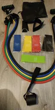 Banda con tubos de resistencia para Fitness, cuerda de tracción elástica para gimnasio y Yoga, expansor de entrenamiento, anclaje de puerta con asa y correa para el tobillo, 11 unidades
