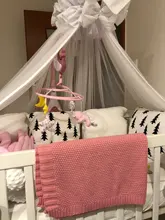 Manta tejida para recién nacido, pañoleta para bebés súper suave, ropa de cama para infantes