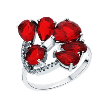 

Silver ring with sieve and cubic zirconium sunlight sample 925 test