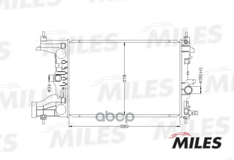 Радиатор Chevrolet Cruze 1.8/2.0 M/T 09- Miles Acrb067 Miles арт. ACRB067