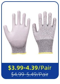 Устойчивые к порезам перчатки GMG зеленые пищевые для кухни HPPE EN388 уровень 5 ANSI рабочие защитные перчатки анти-порезные перчатки
