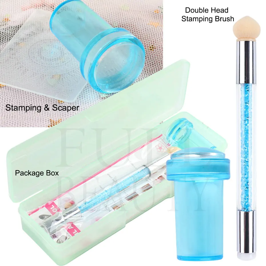 9pcs/Set Nail Art Stamping Kit for DIY Manicures