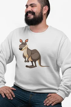 

Angemiel Wear Bouncing Kangaroo White Men 'S Sweatshirt