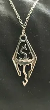 Vintage Elder Scrolls Skyrim dragón colgante de collar de moda de Pterosaurio collares verano fino de la joyería de los hombres Collar para hombres