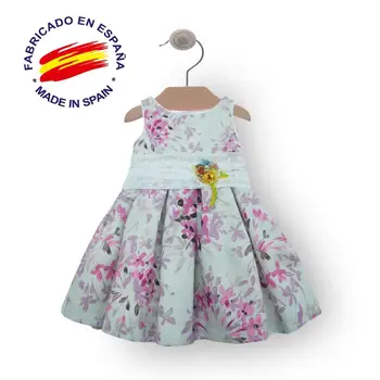 

Pizpireta, Girl Dress with floral print, pink Colour, Sizes: 3-8 years, Season summer 2020