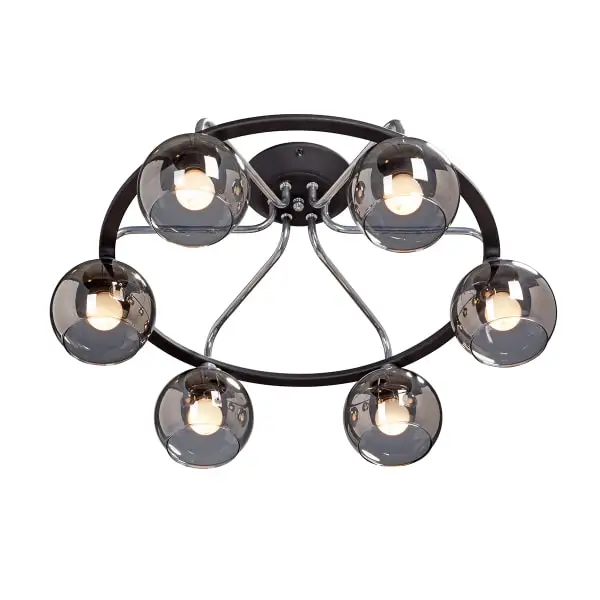 Chandelier ceiling &quotarena" 6 lights 18 m² color black | Лампы и освещение