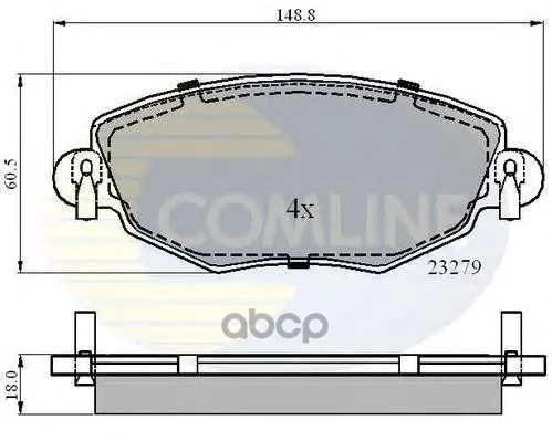 Колодки Тормозные Дисковые | Перед Прав/Лев | Ford Mondeo 00- Comline арт. CBP01110