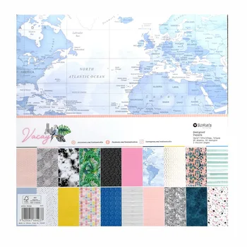 

CRZCrafter 305x305mm 12 Inch Scrapbooking Papers 20 Sheets Craft Designer Pattern Paper Background Pack For Decoration Acid free