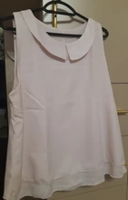 De gran tamaño blusa camisa mujer 2019 mujer de Color sólido doble capa de gasa Casual camisas sin mangas Top Ropa de talla grande