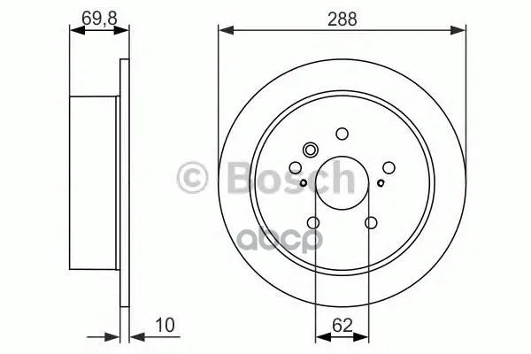 Тормозной Диск Задний 0986479614 Bosch арт. 0986479614
