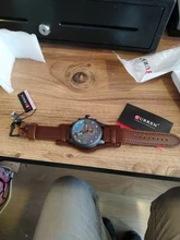 CURREN-Reloj deportivo estilo militar de cuarzo para hombre, cronógrafo con fecha y correa de cuero, marca superior de lujo, negocios, regalo, 8225