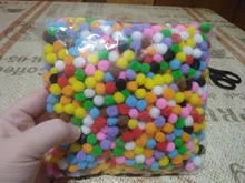 Pompones redondos y suaves de 10mm para niños y niñas, bola artesanal y mullido de 1000 Uds., pompones de colores mezclados, juguetes artesanales para guardería