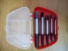 Extractor de tornillos dañados de acero, guía de broca, Extractor de pernos rotos, juego fácil de quitar, 5 unidades