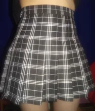 Falda plisada de cintura alta para mujer, faldas a cuadros, estilo Preppy, para baile