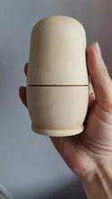 Juego de 5 unidades sin pintar, en blanco, de madera, para muñecas anidadas Matrioska rusas