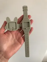 Reloj electrónico LED para niños, pulsera de silicona con dibujos de conejos, funda abatible, regalo encantador, JAN88, 1 Uds.