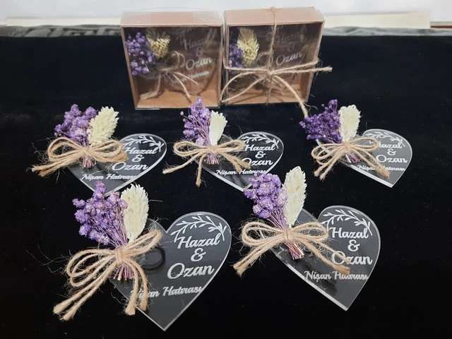 Mini recuerdos de boda rústicos personalizados para invitados