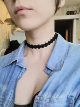 Gargantilla de terciopelo y cuero negro con diseños huecos para mujer, gargantilla de capas, Gargantilla gótica Vintage, collar gótico para mujer