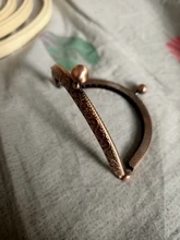 Monedero de Metal de 8,5 cm con cierre de broche para bolso de mano, accesorios para bolso de mano, color bronce rojo