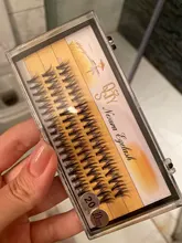 QSTY-Conjunto de pestañas postizas individuales, extensiones de pestañas largas naturales, 60 mechones/caja de maquillaje 20D visón Flare Cilio